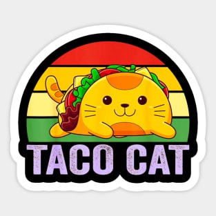 Taco cat retro Sticker